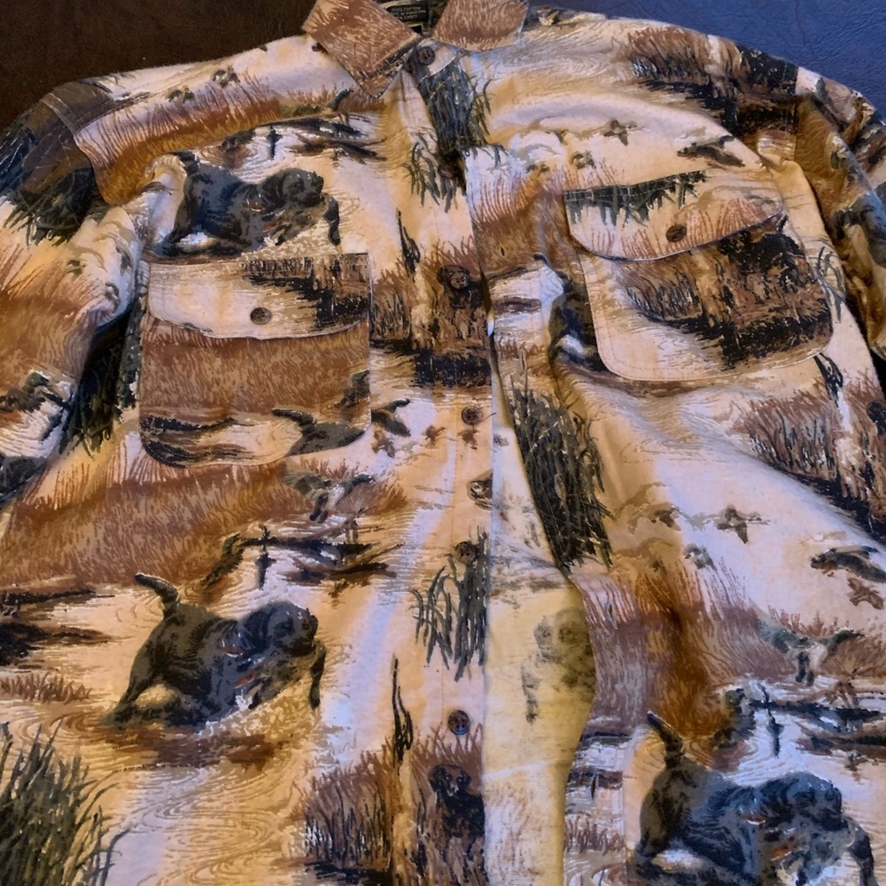 Ducks and dogs flannel. Supreme like